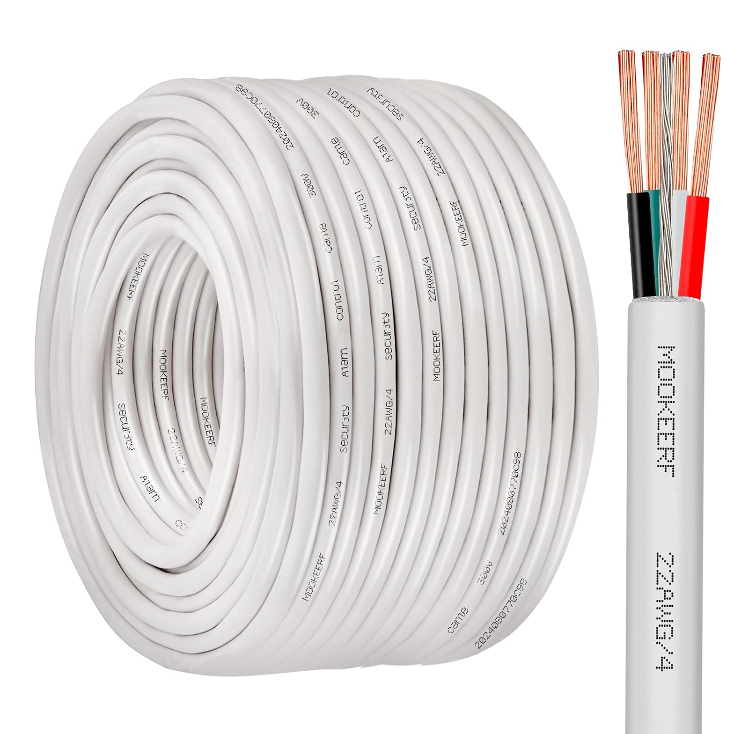 22-4 Plenum Alarm/Security Cable, White