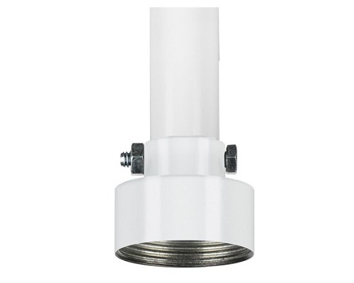 3/4” EMT to 1-1/2″ NPT Female Adapter, White (pole to mount adaptor)