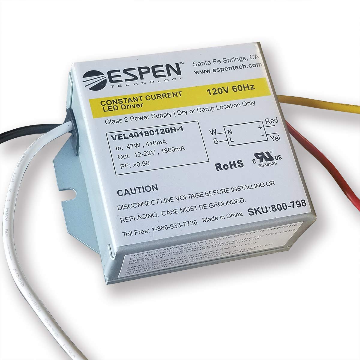 120 V AC Input Voltage - 5 V DC, 12 V DC Output Voltage - 5 A Output Current